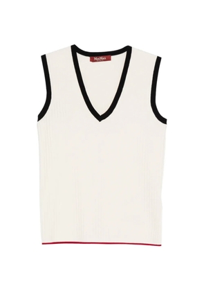 Max Mara V-neck tank top - White