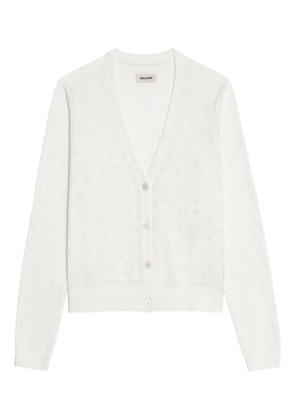 Zadig&Voltaire Manala patterned cardigan - White