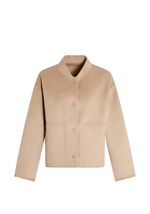 Yves Salomon snap-button bomber jacket - Neutrals