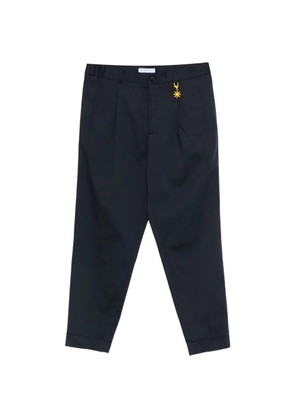 Manuel Ritz belt-loops button-fastening trousers - Blue