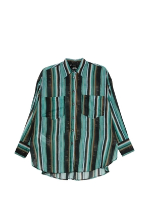 PINKO striped chest-pocket shirt - Green