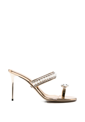 MACH & MACH pearl-embellished sandals - Gold