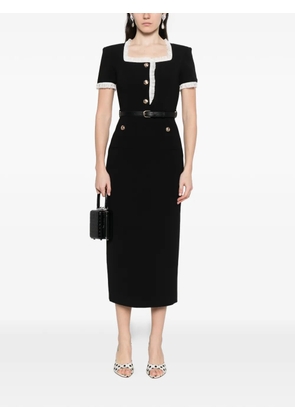 Self-Portrait belted midi dress - Black