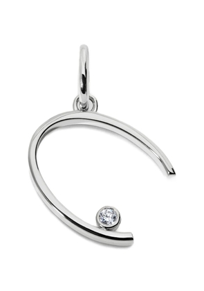 Monica Vinader Solitaire diamond initial pendant - Silver
