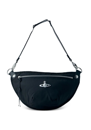 Vivienne Westwood metallic hardware orb messenger bag - Black