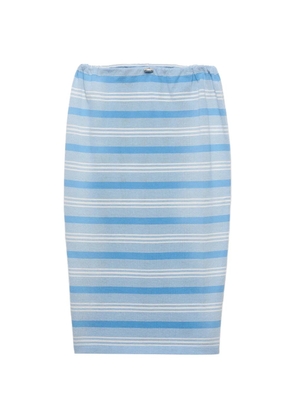Prada Bayadere print piqué skirt - Blue