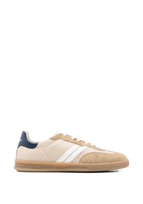 Woolrich Doubleu Tennis stripe panelled sneakers - Neutrals