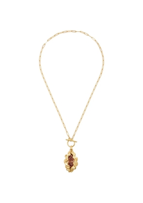 Oceanus stone-pendant necklace - Gold