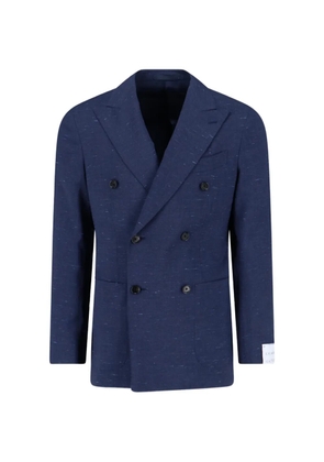 Caruso double-breasted blazer - Blue