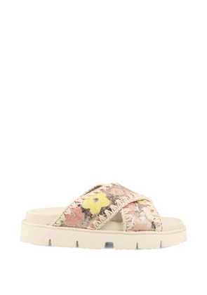 Mou sequin-embellished flat sandals - Neutrals