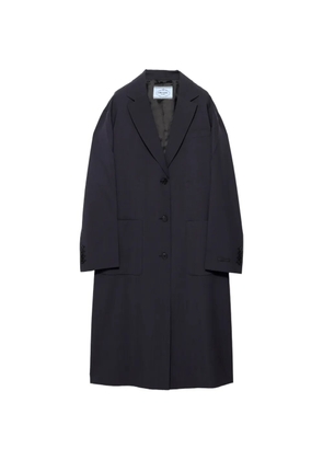 Prada single-breasted light wool coat - Blue