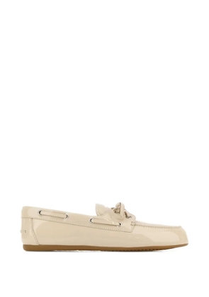 Miu Miu leather tie loafers - Neutrals