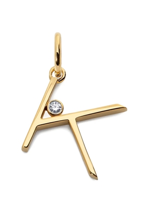 Monica Vinader Solitaire diamond initial pendant - Gold