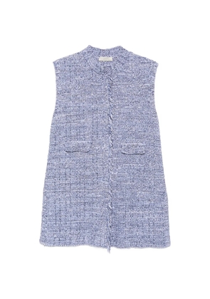 Intrecci fringe-detail pocket jacket - Blue