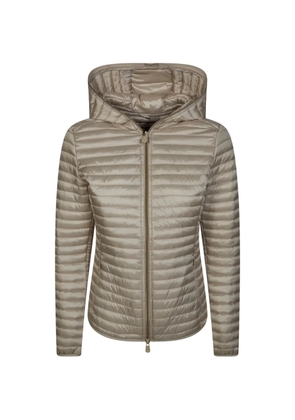 Save The Duck hooded quilted jacket - Neutrals