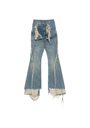Rick Owens DRKSHDW distressed flared jeans - Blue
