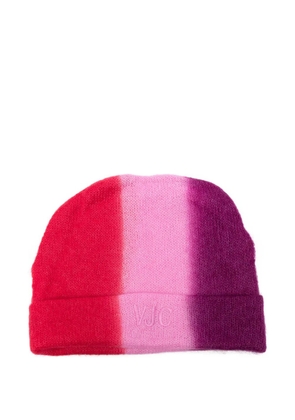 Versace Pre-Owned 2000s colour-block beanie hat - Pink