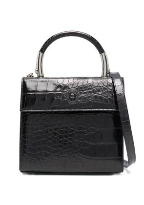 Versace Pre-Owned 1990s croc-embossed leather tote bag - Black
