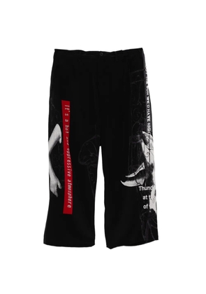 Yohji Yamamoto graphic-print trousers - Black