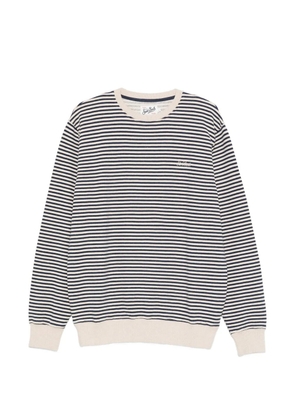 MC2 Saint Barth striped embroidered sweatshirt - Neutrals