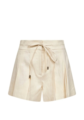 ERMANNO FIRENZE drawstring-fastening pleated shorts - Neutrals