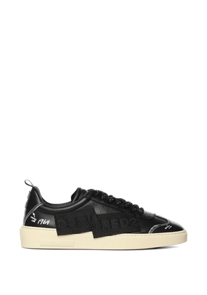 DSQUARED2 Rider lettering-appliqué sneakers - Black