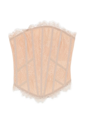 Giuseppe Di Morabito lace-trim top - Neutrals