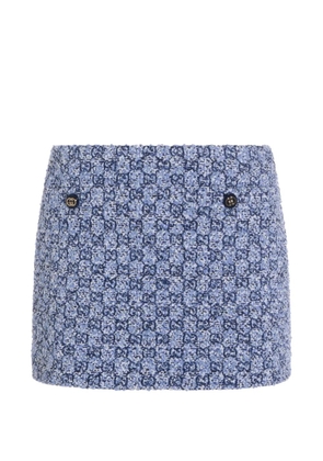 Gucci button patterned mini skirt - Blue