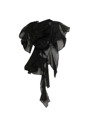 Yohji Yamamoto asymmetric darts 3D blouse - Black