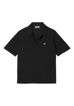 Lacoste logo-patch polo top - Black