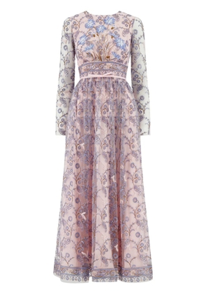 Giambattista Valli Popping Paisley embroidered tulle dress - Pink