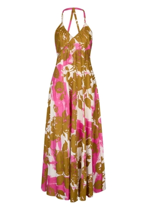 LIU JO printed poplin dress - Brown