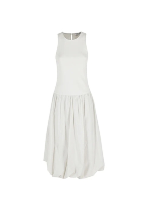 La Piscine sleeveless gathered dress - Neutrals