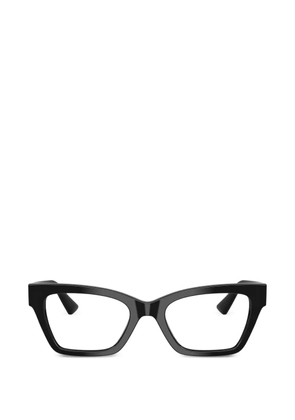 Giorgio Armani logo-detail rectangle-frame glasses - Black