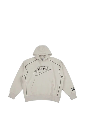 Nike logo-embroidered hoodie - Neutrals