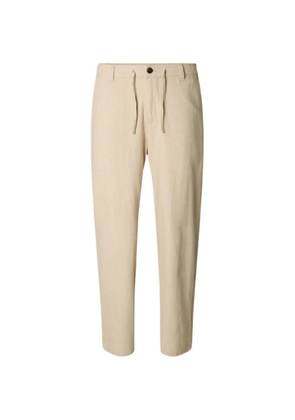 SELECTED drawstring loose trousers - Neutrals