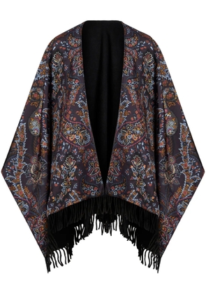 ETRO paisley-print silk cape - Black