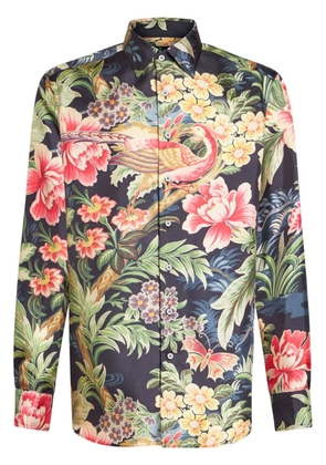 ETRO floral-print silk shirt - Black