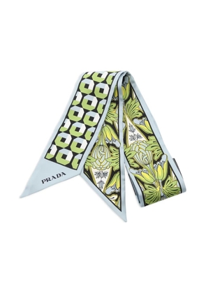 Prada Pre-Owned 2010s floral-print scarf - Blue