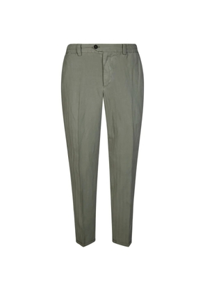 PT Torino pleated cotton trousers - Green