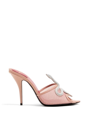 Valentino Garavani Coeur Vipère mesh slide sandals 105mm - Pink