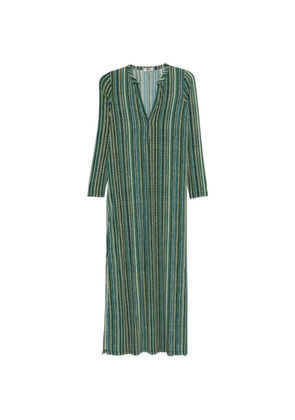 Siyu Baez V-neck striped maxi dress - Green
