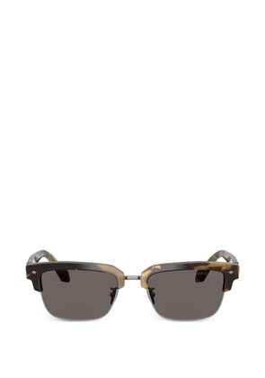 Giorgio Armani logo-detail sunglasses - Brown