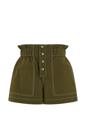 Marni contrast-stitching shorts - Green