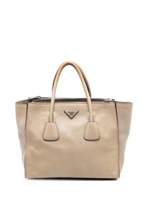 Prada Pre-Owned 2015-2026 Glace Calf Twin Pocket Double Handle satchel - Brown