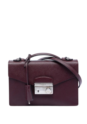 Prada Pre-Owned 2021-2025 Saffiano Lux Sound Lock satchel - Red