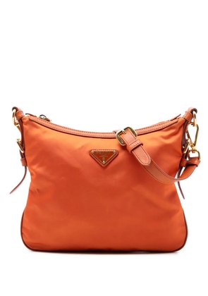 Prada Pre-Owned 2013-2026 Saffiano Trimmed Tessuto Zip Top crossbody bag - Orange