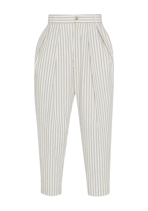 The Row Dyon pinstriped trousers - White