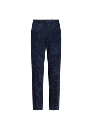 ETRO paisley jacquard trousers - Blue