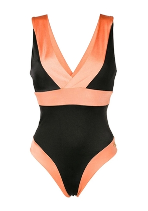 Brigitte panelled V-back swimsuit - Black